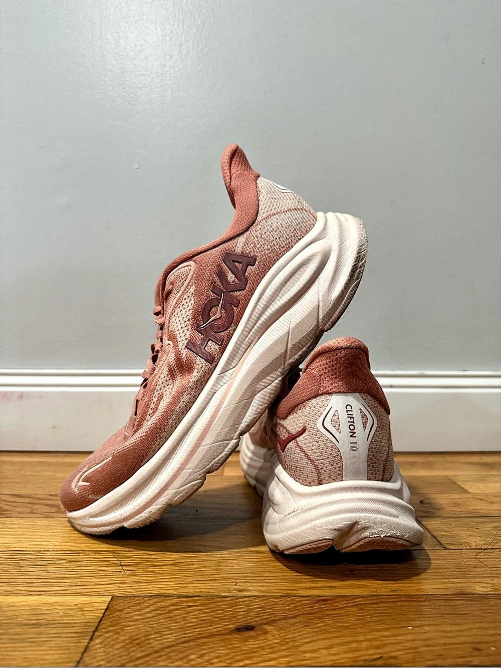 Hoka One Bondi Running Shoes Pink & White US 11B